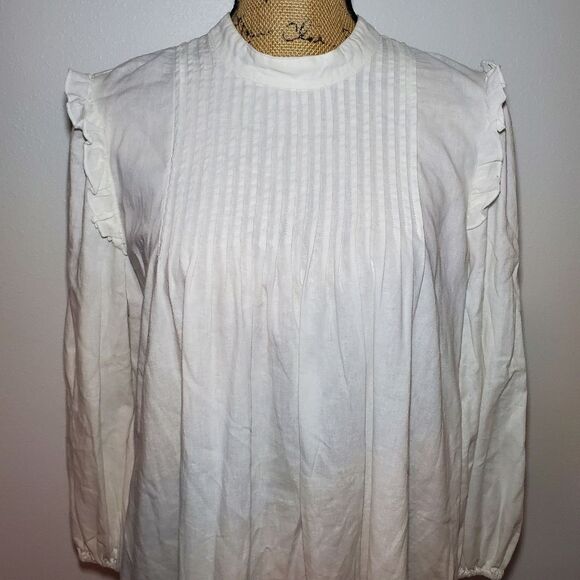 Free People Clover Pintuck Linen Blend Tunic Dress Size Medium - Picture 3 of 16